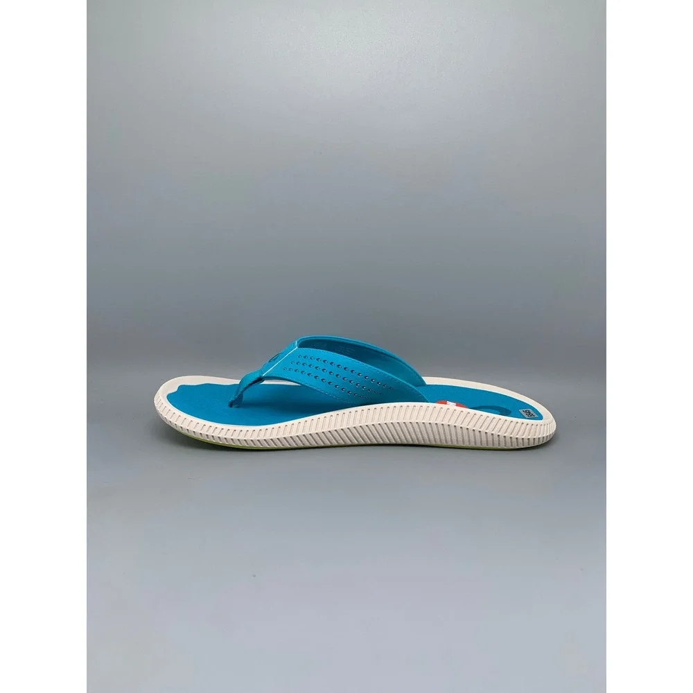 OluKai Ulele Tropic Blue Flip Flop Sandals 10435-3X3X Men's Sz 12 NWT